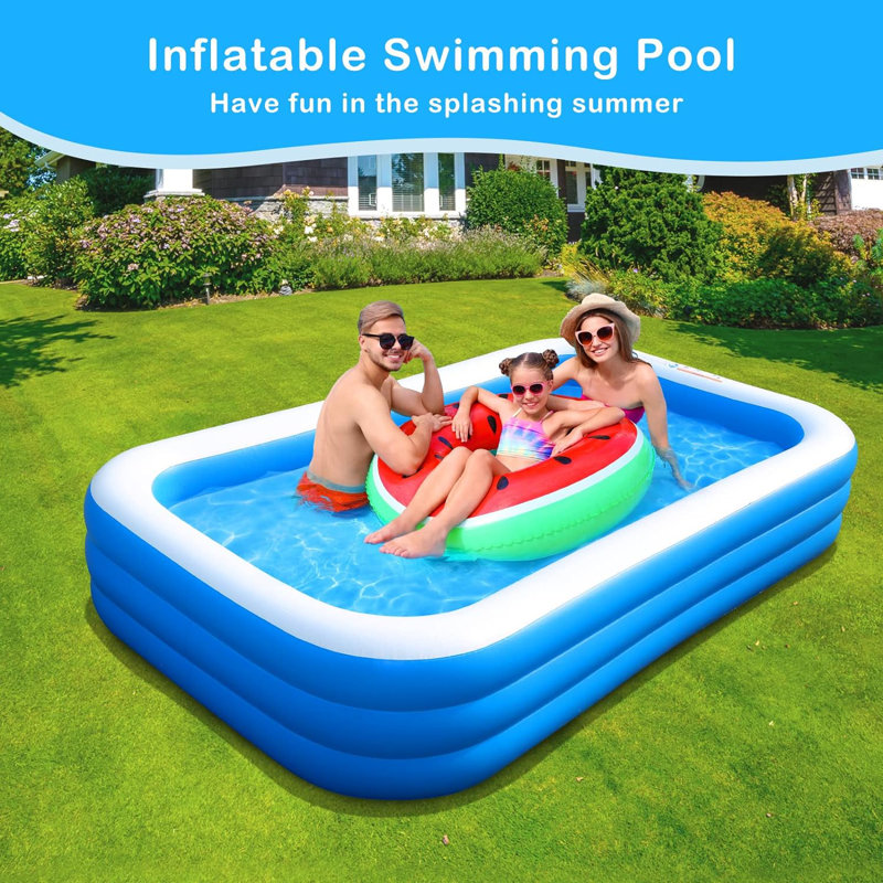 PVC Rectangle Inflatable Pool 22 H x 72 W x 120 L